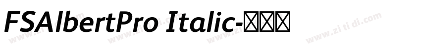 FSAlbertPro Italic字体转换